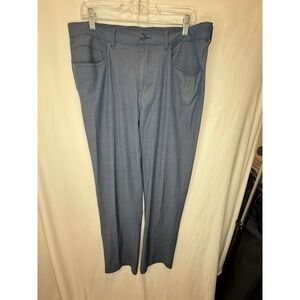 Callaway Mens Golf Flat Front Cuffed Navy Blue Pants 36 X 30 Classic See Pics